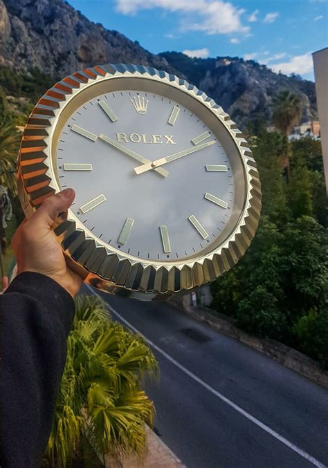 rolex wall click|vintage Rolex wall clock.